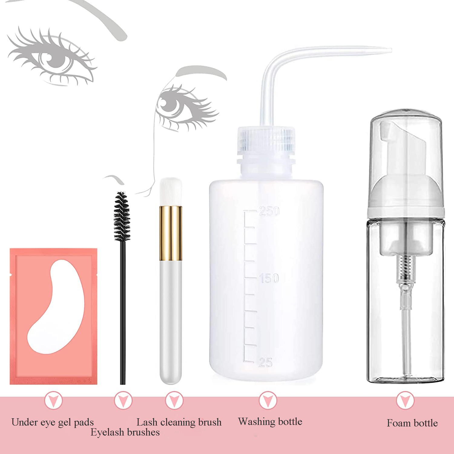 Eyelash Extension Cleaning Kit - огляд і ціна Eyelash Extension Wash Kit