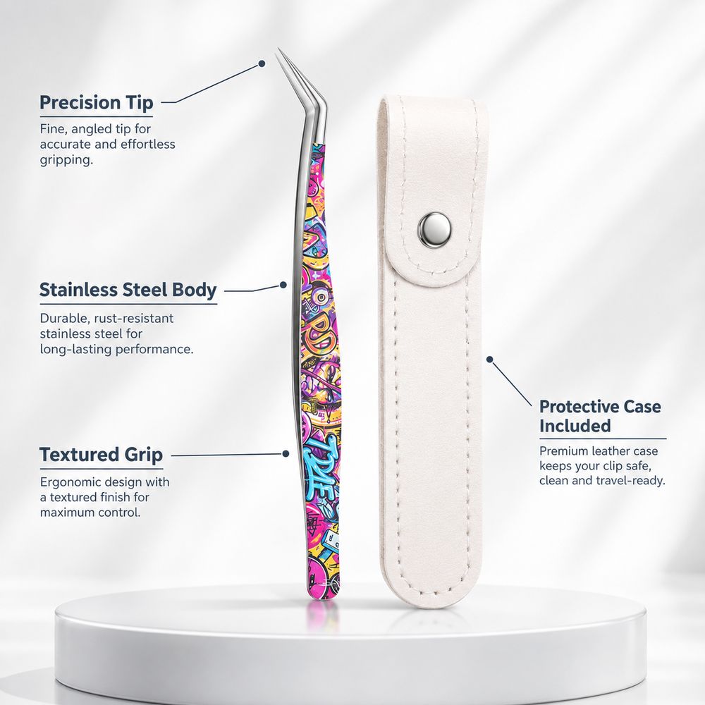 Metal Curved Stickers Tweezers - огляд і ціна Lash Mapping Sticker
