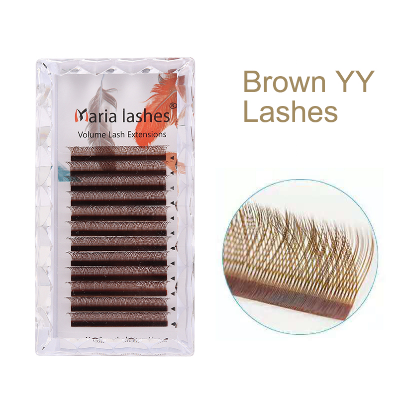 MARIA Brown YY Shaped Eyelash  - огляд і ціна Eyelash Extension Yelix