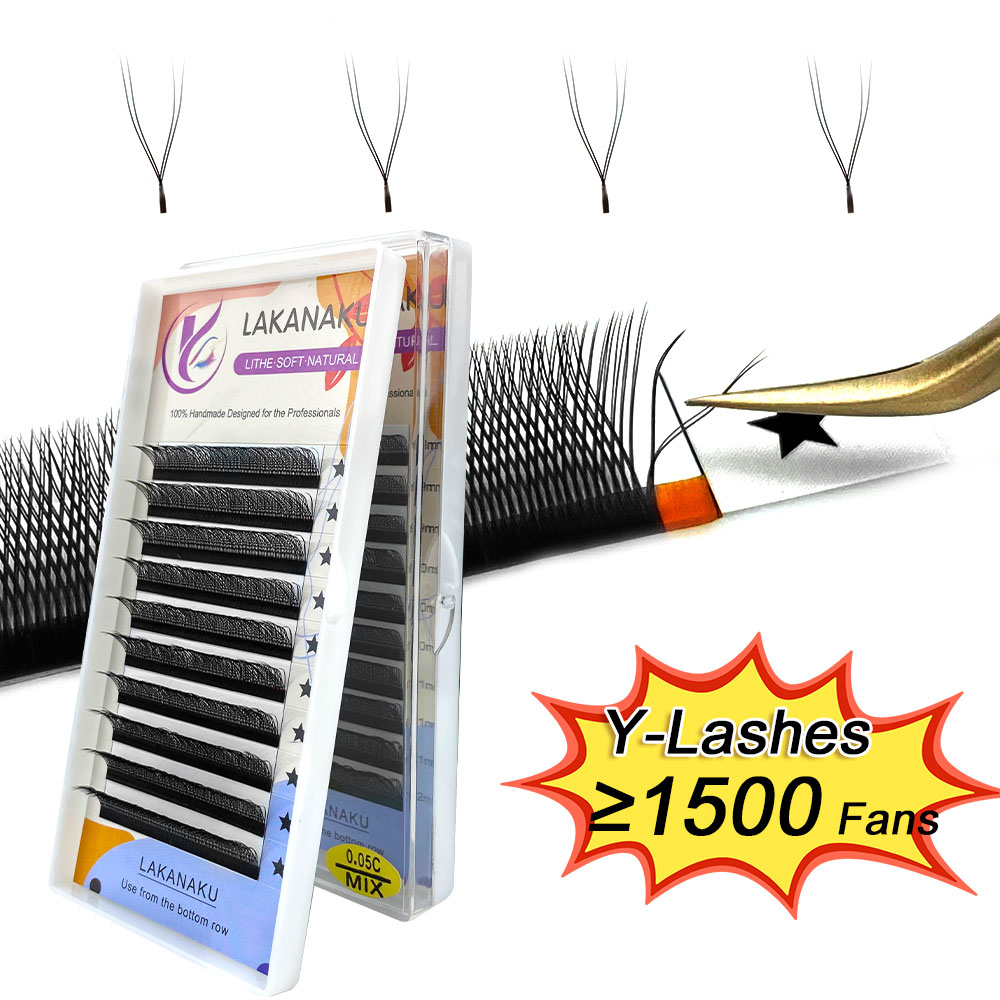 LAKANAKU Y Lashes Extensions C - огляд і ціна Eyelash Extension Y Shape