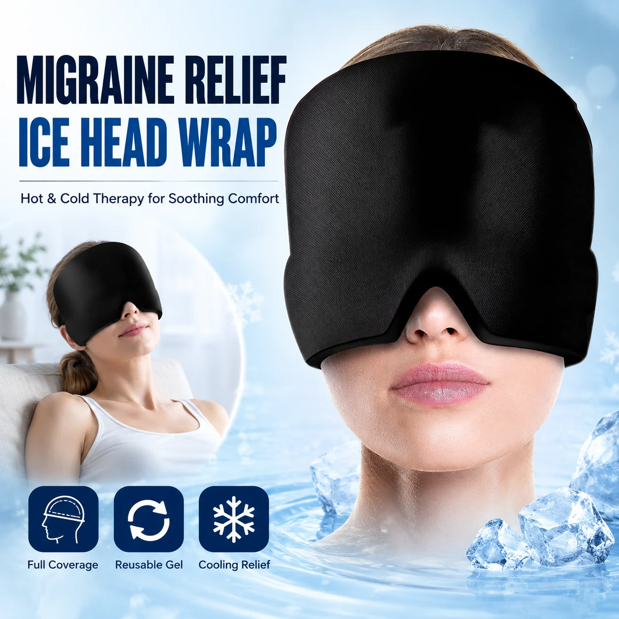 Migraine Relief Ice Head Wrap  - огляд і ціна Under Eye Gel
