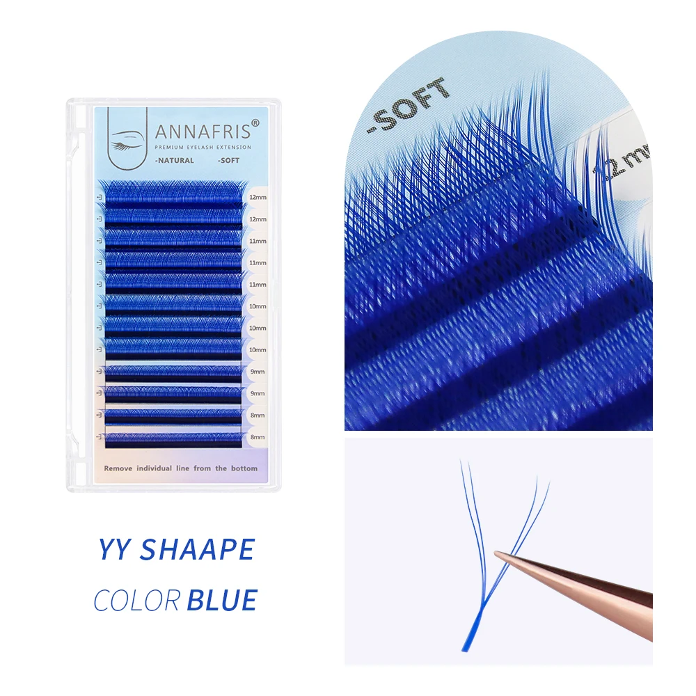 ANNAFRIS C/D Curl YY Lashes Co - огляд і ціна Eyelash Extension Y Shape