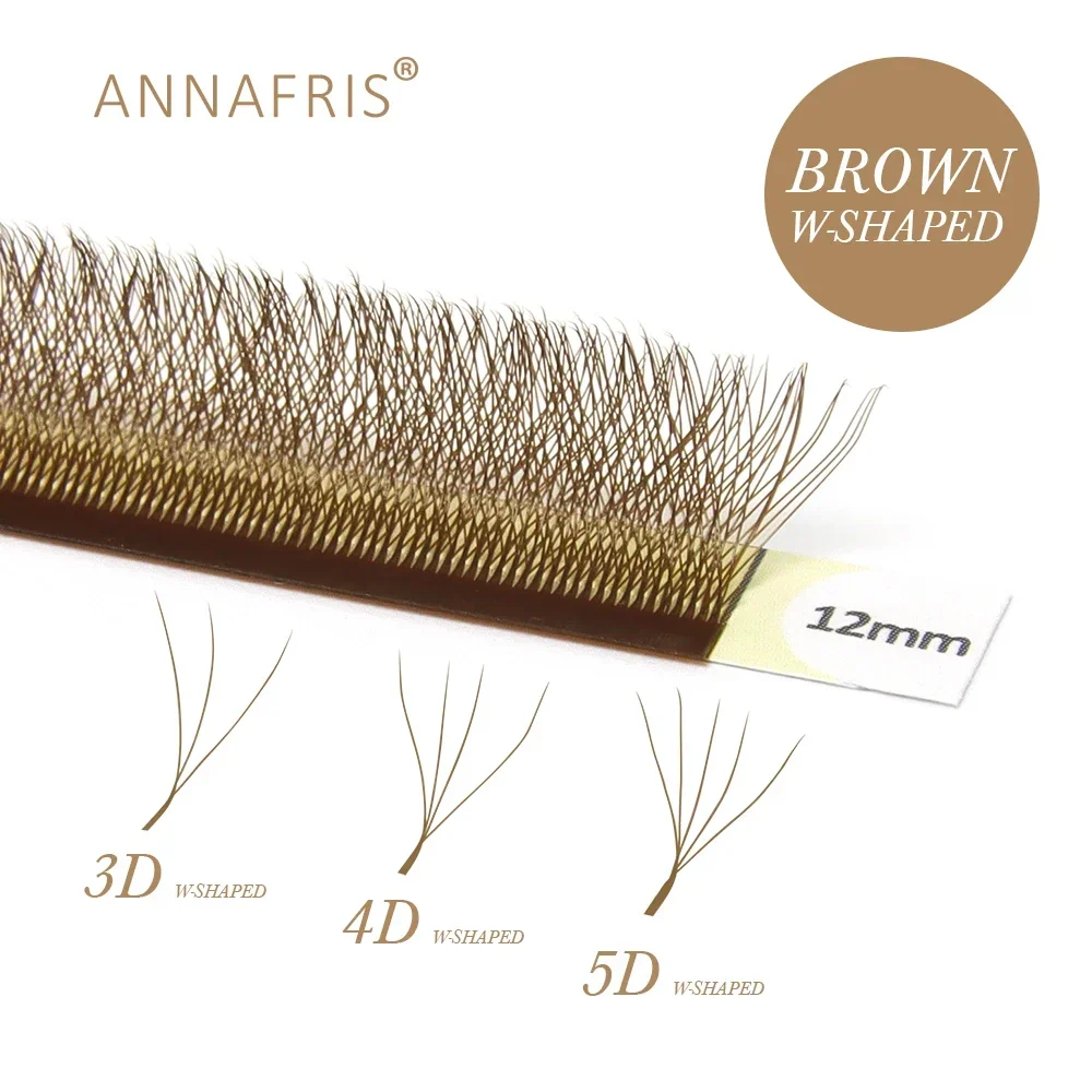 ANNAFRIS Brown W Shape Lash Ex - огляд і ціна Eyelash Extension Yelix