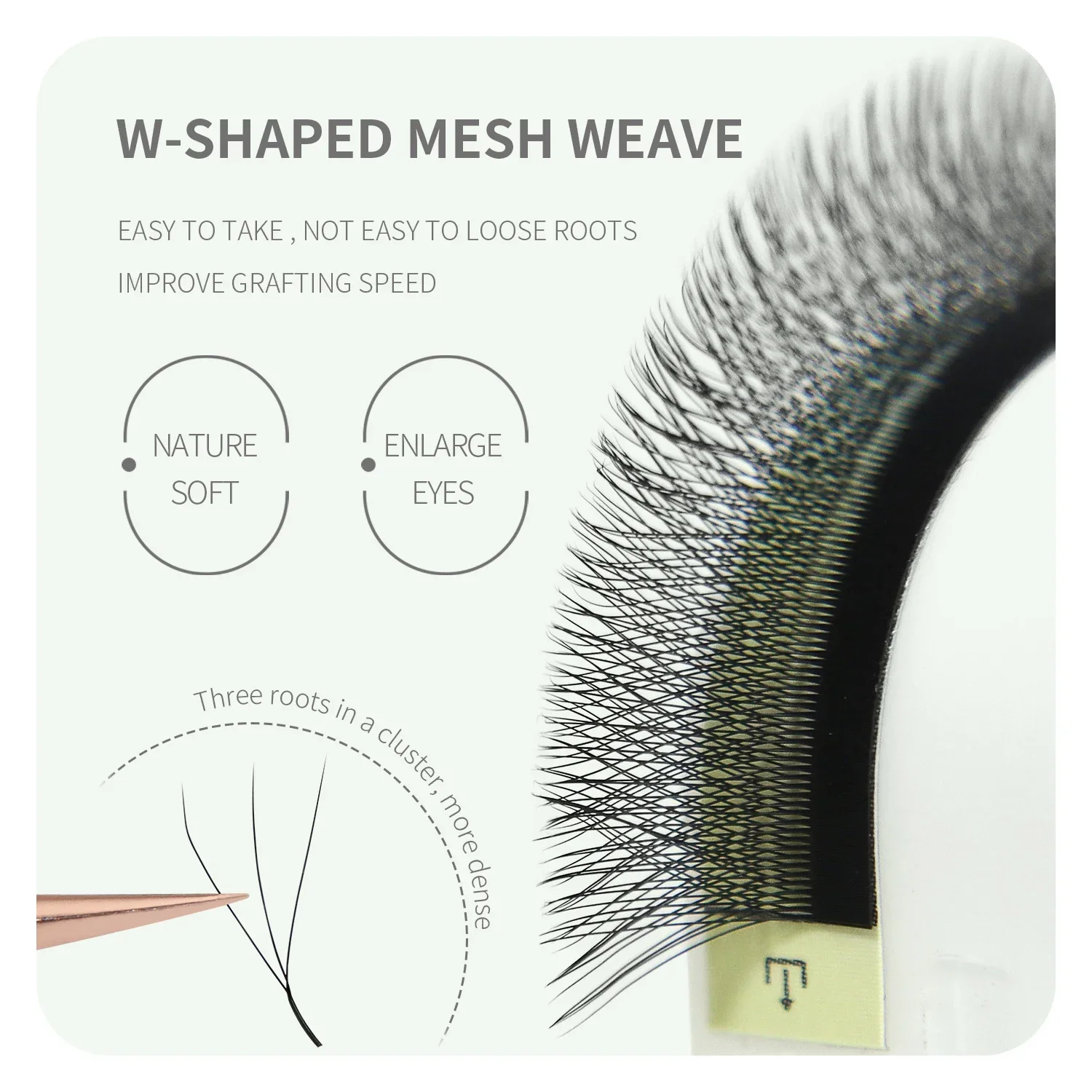ANNAFRIS Brown W Shape Lash Ex - огляд і ціна Eyelash Extension Yelix