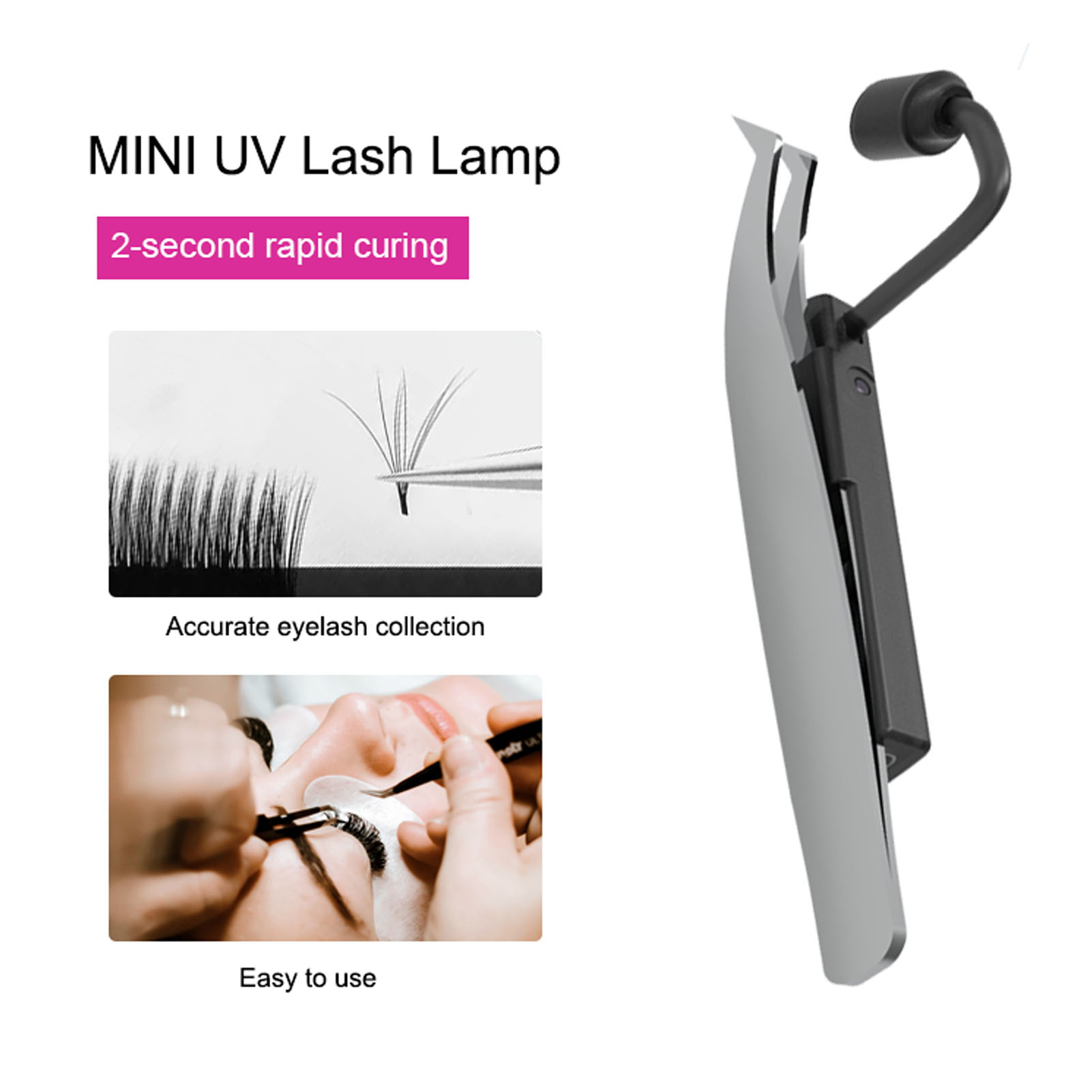 LED Lash Lamp 1W 395nm Fast Gl - огляд і ціна Lash Extension Tweezers