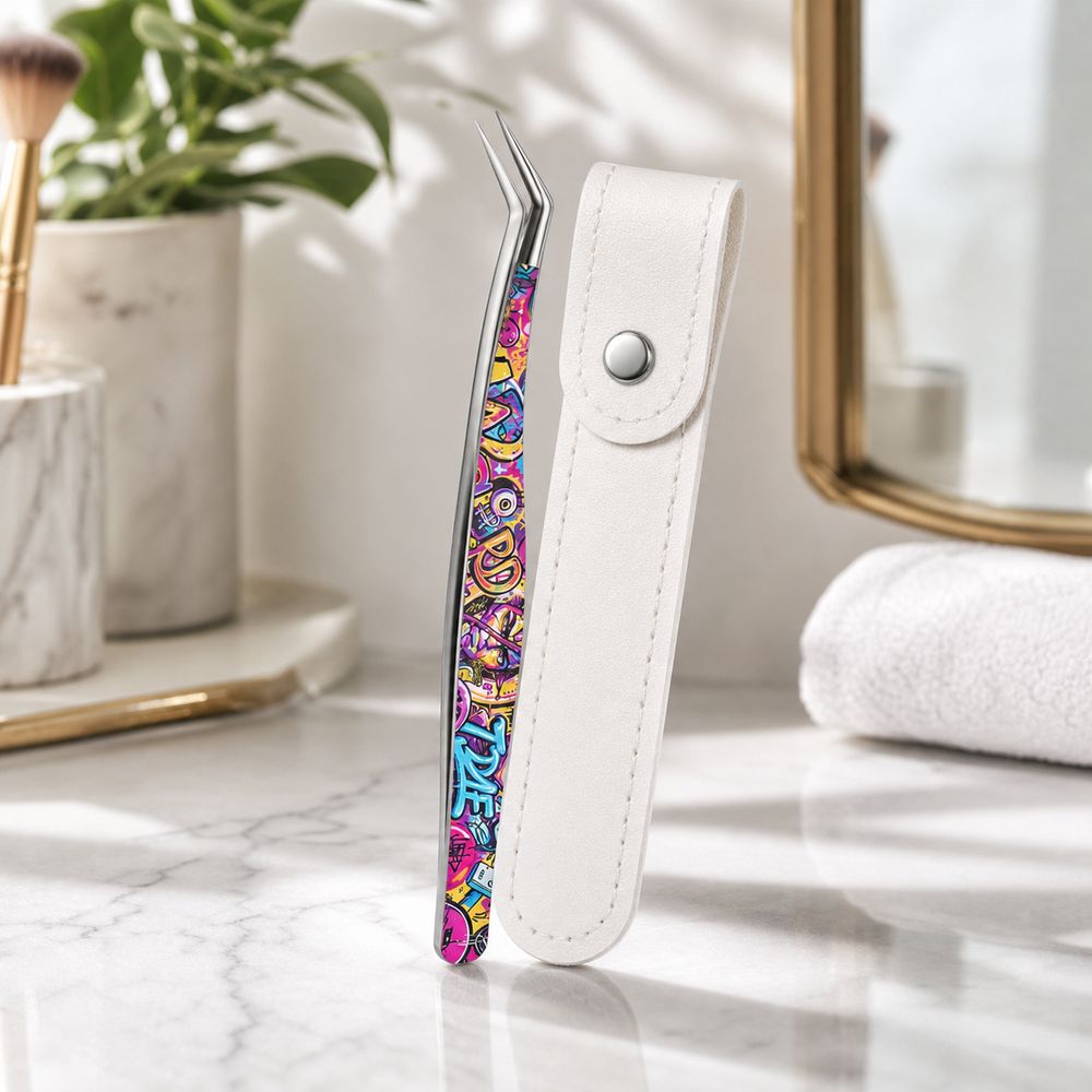 Metal Curved Stickers Tweezers - огляд і ціна Lash Mapping Sticker