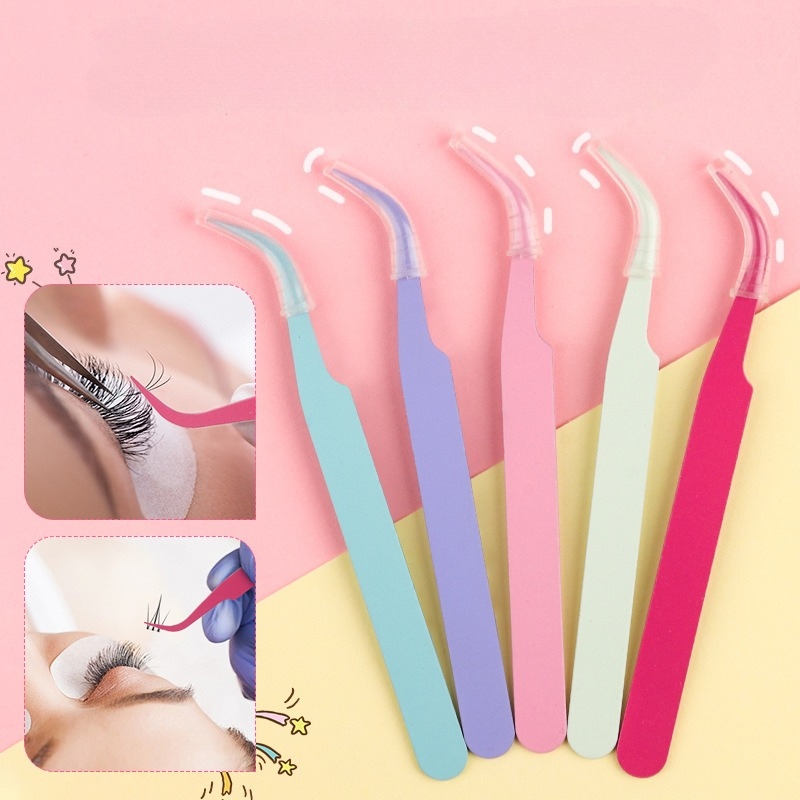 Random Color Mini Curved Tweez - огляд і ціна Lash Mapping Sticker
