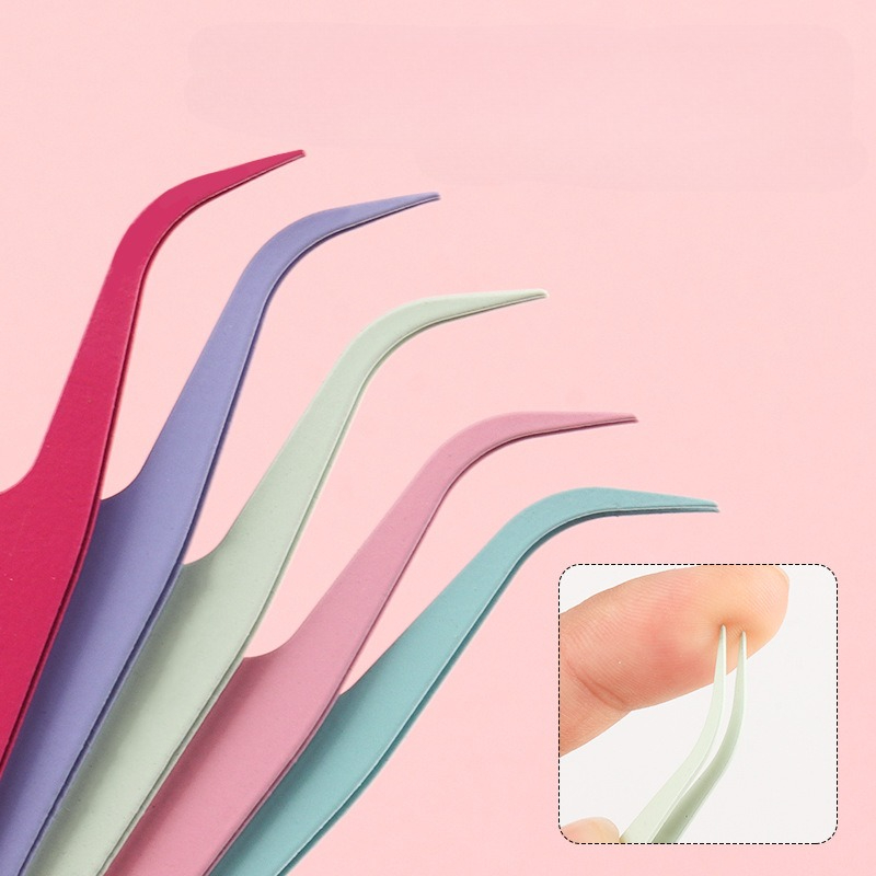 Random Color Mini Curved Tweez - огляд і ціна Lash Mapping Sticker