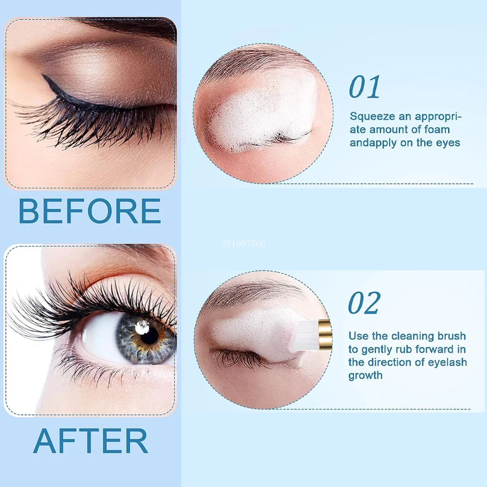 50/25Pcs Eyelash Extension Rem - огляд і ціна Eyelash Extension Wash Kit