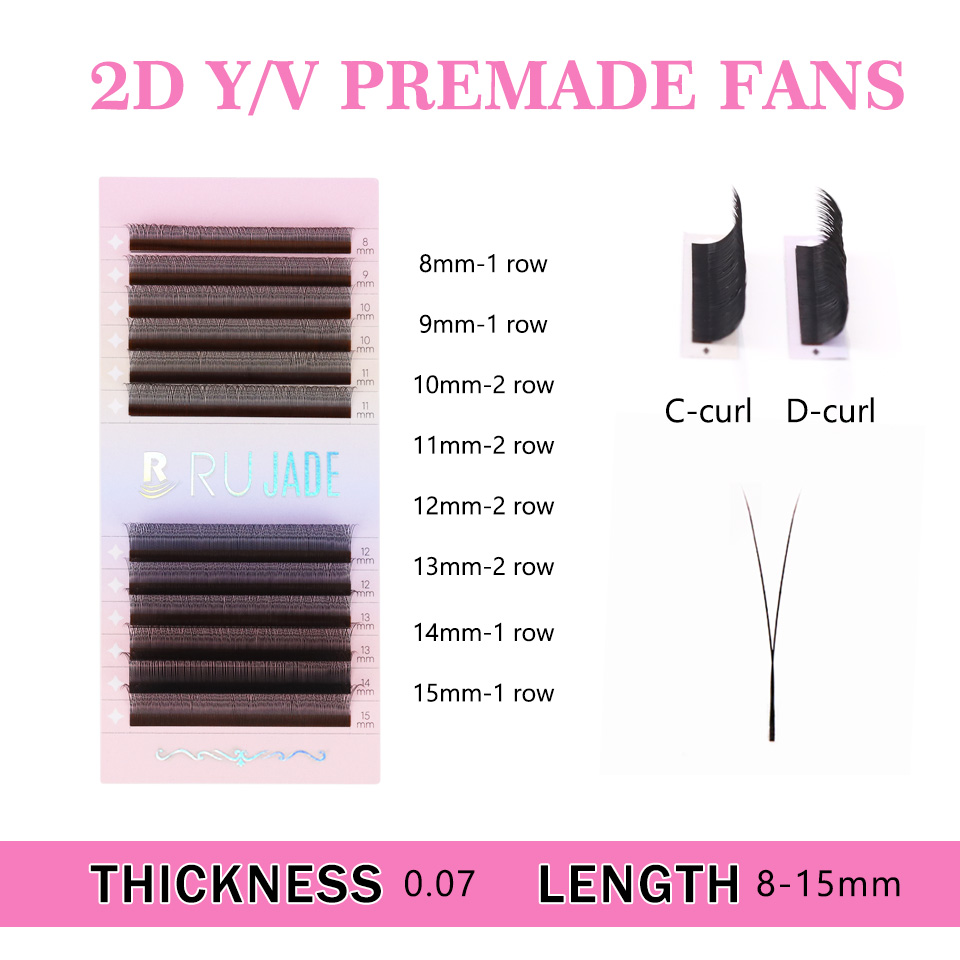 RUJADE 2D Y Shape Lashes Mesh  - огляд і ціна Eyelash Extension Y Shape