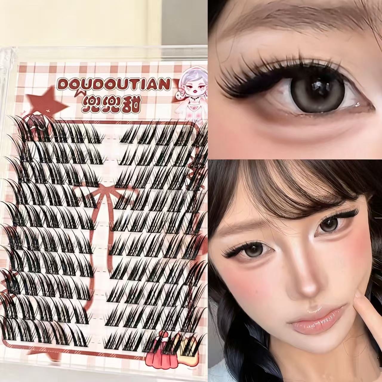 Doudoutian Fox-Style Winged Ey - огляд і ціна Eyelash Extension Douyin