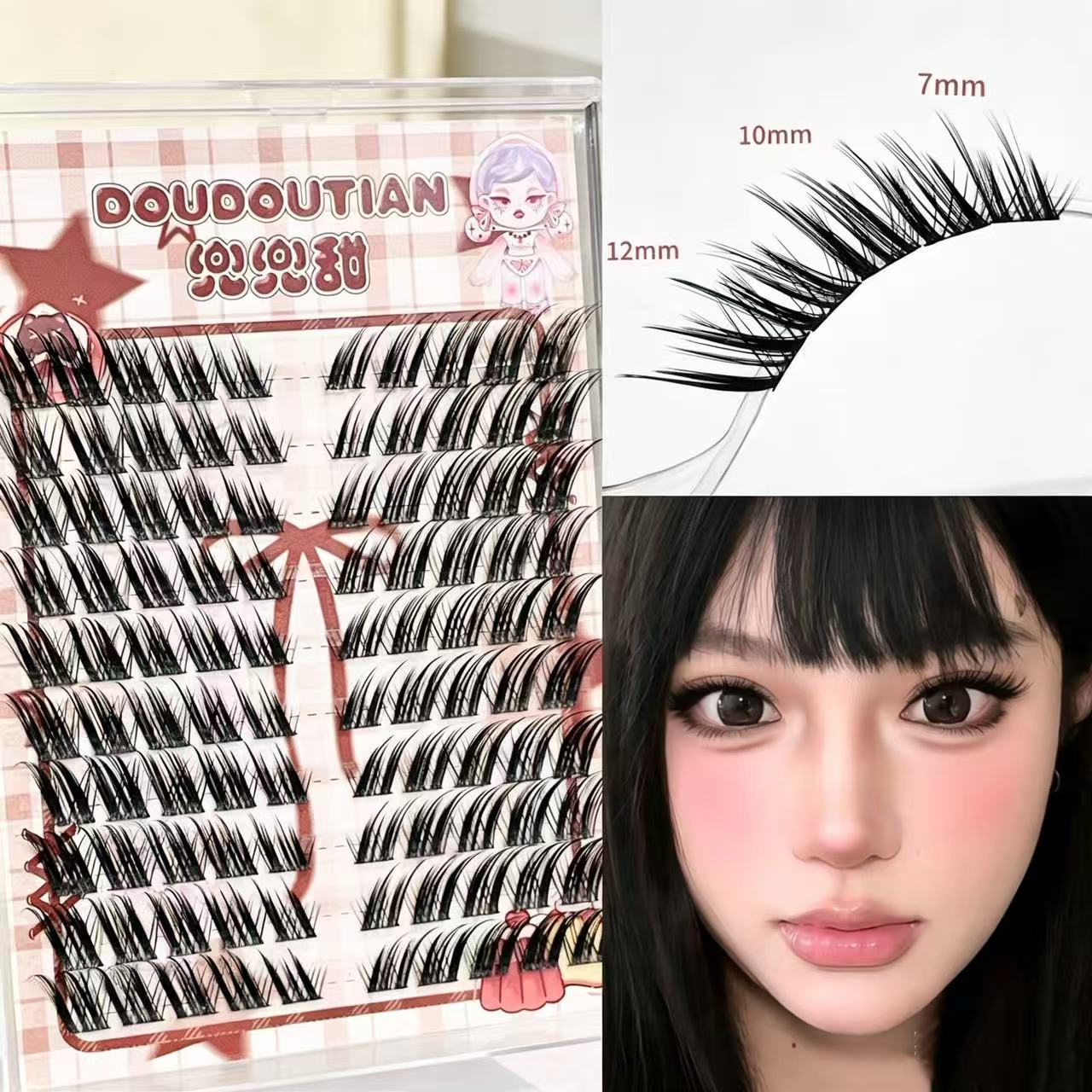 Doudoutian Fox-Style Winged Ey - огляд і ціна Eyelash Extension Douyin