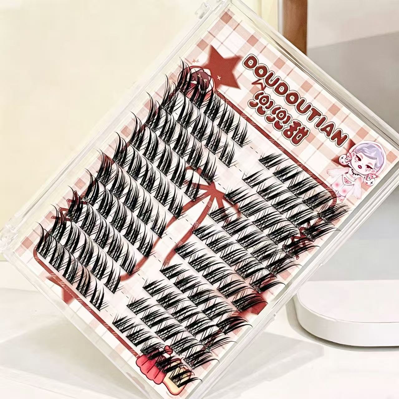 Doudoutian Fox-Style Winged Ey - огляд і ціна Eyelash Extension Douyin